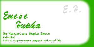 emese hupka business card